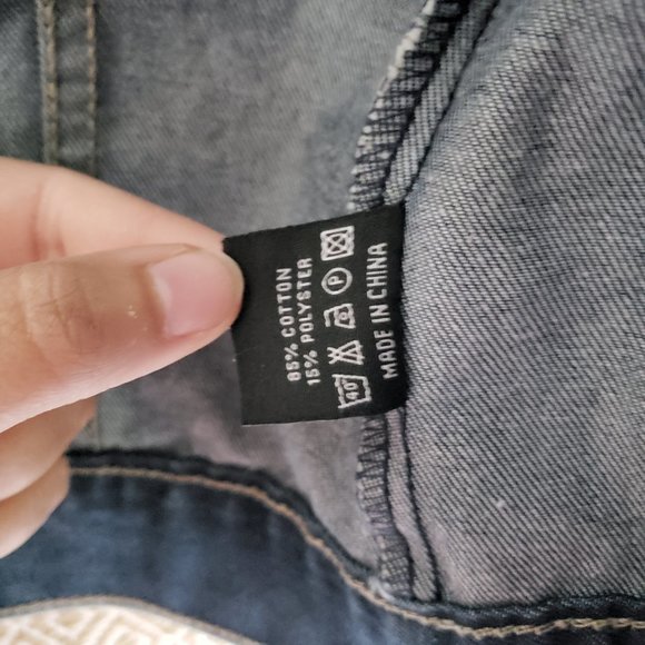 Rue21 | Acid Wash Distressed Patches Denim Vest - Picture 7 of 7